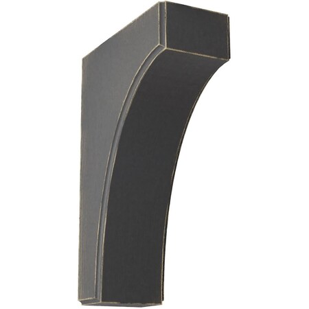 Ekena Millwork 3 1/2"W x 8"D x 12"H Clarksville Wood Vintage Decor Bracket, Black BKTWD04X08X12CVBL